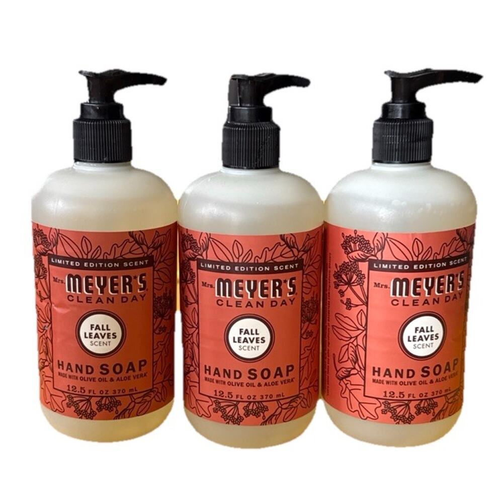 Mrs. Meyer’s Clean Day Liquid Hand Soap, Fall Leaves Scent, 12.5fl oz LOT OF 3